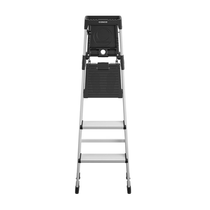 Cosco Home and Office 3 Step Aluminum Lightweight Folding Step Ladder